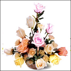 "Delicious Floral Bouquet Design Pineapple Cake - 3 kgs (Code F11) - Click here to View more details about this Product