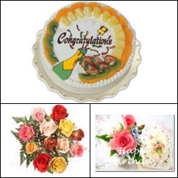 "Cake n Flowers - Mixed Colour  Combo - Click here to View more details about this Product