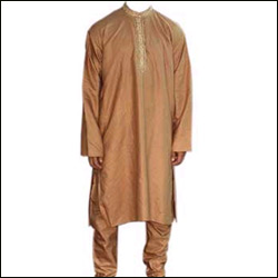 "Silk Kurta Pyjama  - Brown color - Click here to View more details about this Product