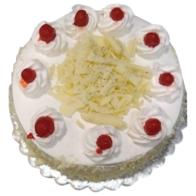 "Round shape White Forest Cake -1 Kg (Exotica) - Click here to View more details about this Product