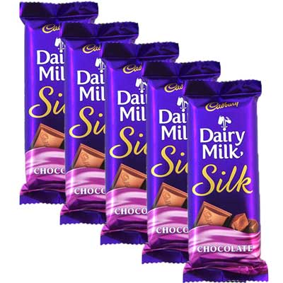 "Cadburys Dairy Milk Silk Chocolate Bars - (5 Pieces) - Click here to View more details about this Product