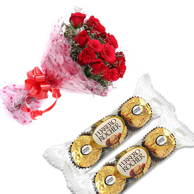 "Round shape cake - 1kg , 12 Red roses Bunch - Click here to View more details about this Product
