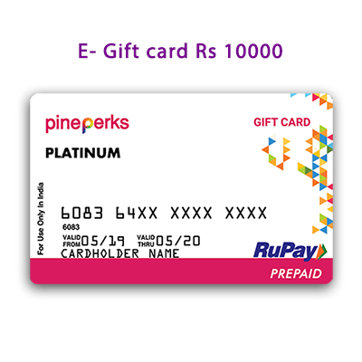 "E - Gift Card Worth Rs.10000/- - Click here to View more details about this Product