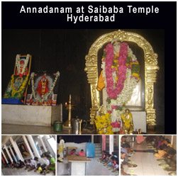 "Annadanam at  Hyderabad (Saibaba Temple / Ramakrishna Mission) - Click here to View more details about this Product